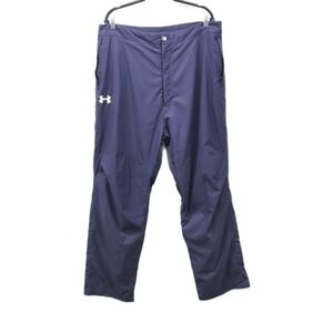 Under Armour Storm Team Pants Men's XXL Navy Blue Logo Ankle Snap Nylon